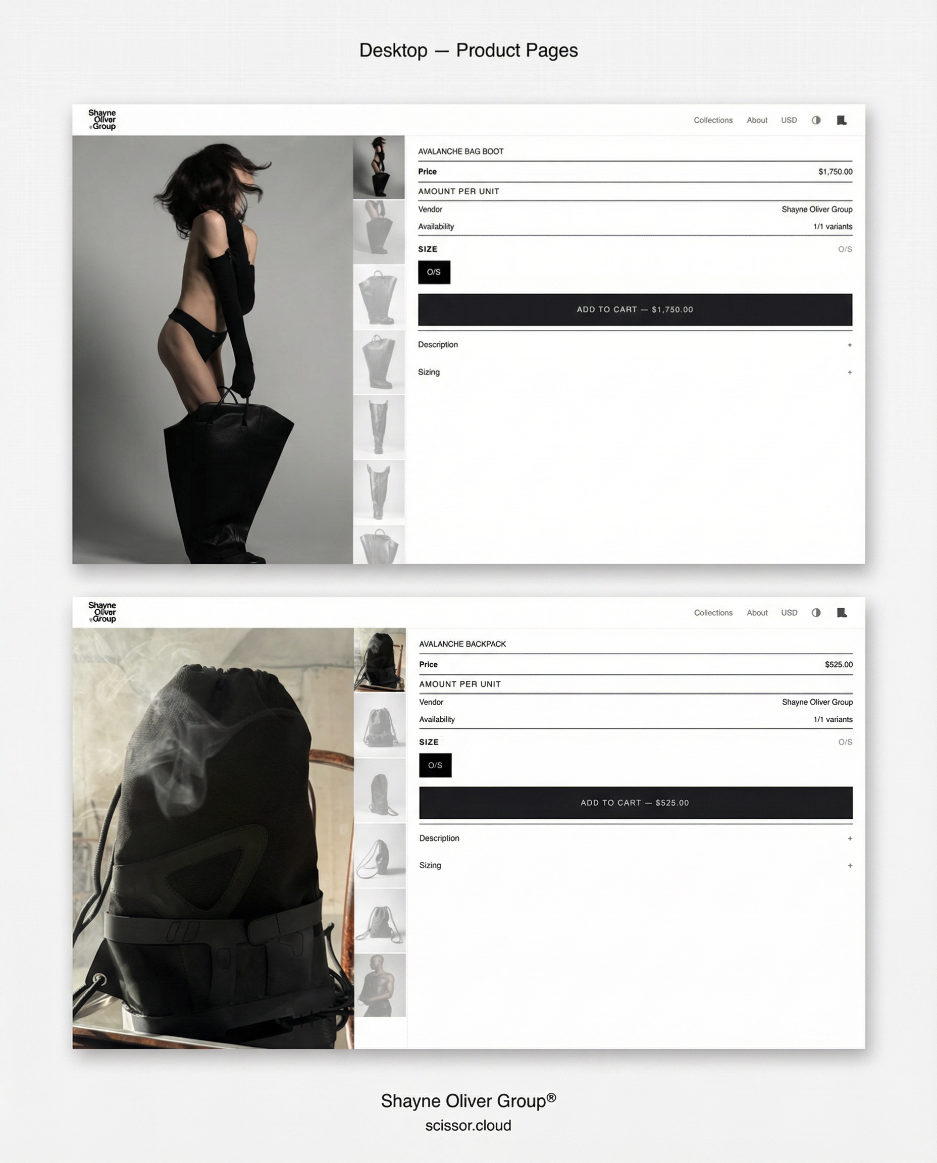 Shayne Oliver Group — Products Grid